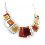 NOA [H2433] - Collier Cr&eacute;ateur 'Coloriage' marron