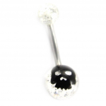 Les Tr&eacute;sors De Lily [J4150] - Body Piercing 'T&ecirc;te de Mort' noir