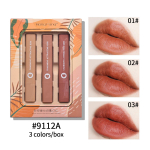 3 vnt. / rinkinys Light Sweet Love Velvet Mist lūpų dažai, atsparūs vandeniui ir prakaitavimui nepridegantys puodeliai Solid lūpų atspalvio kosmetikos dovanų dėžutė