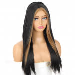 Sintetinis ilgas tiesus juodas kar&scaron;čiui atsparus pluo&scaron;to perukas moterims kasdieniai Cosplay madingi natūralūs perukai 60CM