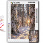 5D &bdquo;pasidaryk pats&ldquo; deimantinis paveikslas &bdquo;Sniego scena&ldquo; Siuvinėjimo kryžiumi deimantų siuvinėjimo mozaika Full Round 20X30CM