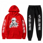 Vyri&scaron;kas rinkinys Anime Jujutsu Kaisen Hoodie Kelnės, Vyri&scaron;kos laisvalaikio 2 vnt. Rinkiniai ilgomis rankovėmis Harajuku Gojo Satoru Graphics Hoody megztiniai M