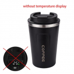 380/510 ml termosas kavos puodelis vandens butelio temperatūros ekranas vakuuminės kolbos &scaron;iluminės stiklinės automobilyje izoliuotas puodelis Kalėdų dovana 380ml