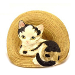 Les Tr&eacute;sors De Lily [A0369] - Figurine r&eacute;sine 'Chats' noir marron (chapeau) - 6. 5x8x5 cm juoda