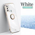 Dengimo žiedo laikiklio smūgiams atsparus silikoninis dėklas, skirtas OPPO A53 2020 A53 4G telefono dangteliui žalia