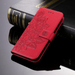 Gėlių spausdinimo piniginės odinis dėklas, skirtas Samsung Galaxy S10 S20 S21 Fe S22 S23 Plus Ultra A22 A13 A53 A23 A14 A04e A54 A34 5g dangtelis For A34 5G raudona