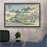 Kanagawa Views Mount Katsushika Wave Canvas Tapyba Plakatai ir spaudiniai Sienų nuotraukos, skirtos svetainei dekoruoti Namų dekoras 21cm&times;30cm NoFrame