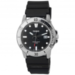 &bdquo;Casio&ldquo; standartinis analoginis dervos dirželis juodas kvarcinis ciferblatas MTP-VD01-1E MTPVD01-1E vyri&scaron;kas laikrodis