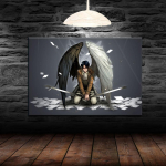 Cuadros Anime Attack On Titan Plakatas Sienos Art Decor Paveikslėlis Drobės lipdukas HD spausdinti paveikslai svetainei Levi Ackerman 20x35cm*2 20x45cm*2 20x55cm*1