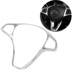 Sidabrinis chromas automobilio vairo mygtuko rėmo apdailos dangtis Mercedes Benz Vito W447 2014 2015 2016 m.
