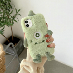 Cartoon Monster Fur telefono dėklas, skirtas Samsung S23 S22 Ultra S20 S21 FE A14 A24 A34 A54 A13 A23 A33 A53 A12 A22 A32 A52 A31 A51 A71 / Redmi Note12 11 10s samsung A53 žalia