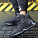 Madingi plieniniai batai Kevlar Fiber Saugūs batai Kvėpuojantis dezodorantas Plieniniai darbo batai vyrams Moterims didelio dydžio