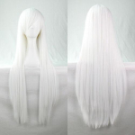 Moteri&scaron;ki 80 cm ilgio tiesūs perukai Madingi Cosplay kostiumai Anime Hair Party Full Wigs