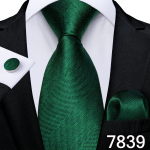 Vyri&scaron;kų kaklarai&scaron;čių rinkinys žalias kaklarai&scaron;tis formalus &scaron;ilko kaklarai&scaron;tis nosinaičių rankogalių sąsagų rinkinys vestuviniams aksesuarams Dibangu N-7839