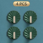 4/2/1 vnt Sieniniai kabliukai be perforavimo Korpuso formos kabliukai Tvirti lipni paltų kabykla rank&scaron;luosčių mai&scaron;elio raktų laikikliai 4pcs žalia