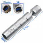 Naujas 14 mm 16 mm uždegimo žvakės universalus vyris, plonasienis ir magnetinis lankstus galo raktas, automobilių remonto įrankis 12 ta&scaron;kų i&scaron;montavimo ir remonto įrankis 14mm