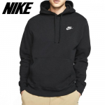 [nike] [nike] Men S nSw Club raiSed Fleece Pullover Hoodie Bv2654 010 blackwhite/1L