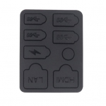 8 vnt / rinkinys konsolės apsauginis dangtelis nuo dulkių USB su HDMI suderinama apsauga Tiksli skylės padėtis Ilgalaikis naudojimas Dulkėms atsparūs ki&scaron;tukai, skirti PS5 SLIM juoda