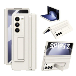 Prabangus odinis su laikikliu, vyriais, atsparus smūgiams dėklas, skirtas Samsung Galaxy Z Fold 5 4 su stikliniu ekrano apsauginiu dangteliu For Galaxy Z Fold 4 juoda