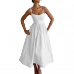 Moteri&scaron;ka vakarinė suknelė aptempta juosmeniu, be rankovių, be nugarų, žemo kirpimo, klostuota linija, dideliu apvadu princesės stiliaus suknelė su petne&scaron;ėlėmis Vakarėliui skirta i&scaron;leistuvių midi suknelė M rožinė