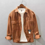 Tekstūros mar&scaron;kinėliai vyri&scaron;ki japoni&scaron;ki retro darbo mar&scaron;kiniai ilgomis rankovėmis pavasario ir rudens laisvalaikio striukė 4XL