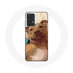 Coque pour Samsung Galaxy A32 5G American Pit Bull Terrier Marron