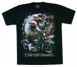 Biker Eagle Wolf Bike Western Motorcycle Wolves Indians unisex mar&scaron;kinėliai S