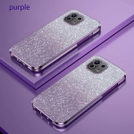 Mi11 11lite 12lite prabangus blizgantis gradiento padengimo dėklas, skirtas Xiaomi Mi 12 11 Lite 5g Ne Pro moteri&scaron;kas mink&scaron;tas silikoninis nugaros dangtelis Mi12 For Mi 12 violetinė