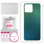 apgo Protective Skin Sticker for the back compatible with Honor X8, Wrap Film, Foil, Vinyl - Pattern Carbon Chameleon CAKA1