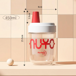 Merginos Gražus Mielas Kavos Ar Arbatos Puodelis su Storu &Scaron;iaudeliu Puodelis Ne&scaron;iojamas Kasdienis Chuchu Termopuodelis 450ml