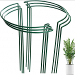 Augalų atraminiai kuolai 8 vnt. lankas žalias atraminis rėmas narvelio sodo kra&scaron;tas pusiau apvalus