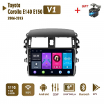 Android automobilinis radijas, skirtas Toyota Corolla E140 E150 2006-2013 2 Din Multimedia Carplay Navigation GPS WIFI Head Unit 4+64GB