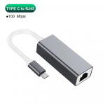 C tipo USB eterneto adapteris USB į RJ45 Lan prievadą 100 Mbps tinklo plok&scaron;tė, skirta kompiuteriui ne&scaron;iojamam kompiuteriui Plug and Play