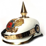 Voki&scaron;kas Baltas &Scaron;almas Pickelhaube Smaigalys Odinis Imperatori&scaron;kasis Prūsijos &Scaron;almas Pickelhaube