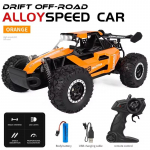 2WD 1:16 RC Car 2.4G bekelėje nuotolinio valdymo automobiliai, radijo bagių sunkvežimių lenktynės, laipiojimo dreifas su LED lemputėmis Vaikams berniukams žaislai Dovana oranžinė
