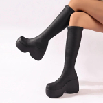 Madingi auk&scaron;takulniai batai moterims Nauji gotikinio stiliaus Seksualūs eleganti&scaron;ki platforminiai moteri&scaron;ki batai Didelio dydžio Patogūs vaik&scaron;čiojimo moteri&scaron;ki batai Botas De Mujer 35 juoda