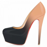 Moteri&scaron;ki auk&scaron;takulniai smailiais kulnais, seksuali platforma, apvalūs priekiai, 14 cm, itin auk&scaron;ti striptizo stulpo &scaron;okiams, vakarėliui, vestuvėms, didelis dydis 38 juoda/kūno spalva