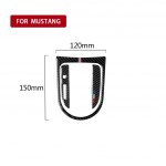 tinka Ford Mustang 2015&ndash;2017 automobilių priedams 3D automobilių lipdukai Stilingi anglies pluo&scaron;to automobilio pavarų perjungimo skydelio rėmo dangtelio lipdukai for Mustang (15-17 juoda