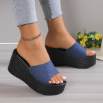 Moteri&scaron;ki sandalai Lengvi kulniukai Sandalai Vasariniai batai Moteri&scaron;ki plei&scaron;tiniai sandalai Platforminiai Retro Sandalias Mujer Vasarinė avalynė Moteri&scaron;ka 35 &scaron;viesiai mėlyna spalva