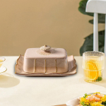 Keraminė sviestinė - Stilingas padėklas laikymui ir pateikimui chaki
