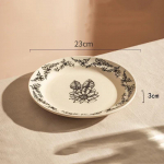 Kūrybingos kini&scaron;ko stiliaus keraminės lėk&scaron;tės, prabangaus restorano desertinė salotų lėk&scaron;tė, skanūs namų patiekalai, gili lėk&scaron;tė, i&scaron;skirtiniai stalo indai