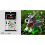 Vaiki&scaron;kas žaislas Mini konstrukciniai blokeliai Mikro blokeliai Erelis Briedis &Scaron;uo Katė Pauk&scaron;tis Gyvūnai 3D modelis Mai&scaron;elis Dovanos Edukaciniai žaislai Vaikams
