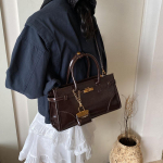 Niche mados alyvos va&scaron;ko odos ne&scaron;iojama portfelio krep&scaron;ys Retro atsitiktinis peties krep&scaron;ys Auk&scaron;tos klasės tote krep&scaron;ys moterims No small bag