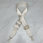 Reguliuojamas Madingo Stiliaus Moteri&scaron;kas Rankinės Dirželis - Platus Tekstilinis Pečių Dirželis Aksesuaras. Light Gold Buckle
