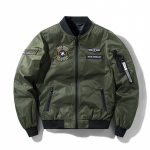Vyri&scaron;ka tarptautinė MA-1 skrydžio striukė - Naujas laisvalaikio siuvinėtas madingas vir&scaron;us su beisbolo apykakle 6XL