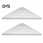 1/2 vnt. vonios kambario kampinių lentynų, atsparių rūdijimui, lengvai montuojamos, 304 nerūdijančio plieno du&scaron;o lentynos su drenažo konstrukcija 1pc juoda