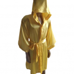 Suaugusiųjų gobtuvu bokso chalatas kvėpuojantis vientisos spalvos iki kelių ilgio vyri&scaron;kas moteri&scaron;kas boksininko Sanda kovos cosplay kostiumas su diržu XXL