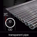 Labai skaidrus PC vamzdis Polikarbonatinis plastikinis vamzdis 1 mm storio Atsparumas korozijai oksidacijai Atsparus auk&scaron;tai temperatūrai stiprus OD3mm WT 0.5mm&30cm x2pcs skaidri