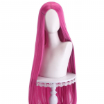 100cm Ilgas Tiesus Cosplay Perukas Su Centrine Sklaida Centrinis Skilimas Blondinė Rožinė Raudona Violetinė Kar&scaron;čiui Atsparus Sintetinių Plaukų Perukas One Size
