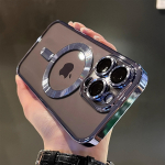 Prabangus magnetinis dengtas skaidrus dėklas, skirtas Magsafe belaidžiam įkrovimui iPhone 11 12 13 14 15 16 Pro Max Plus Smūgiams atsparus silikoninis dangtelis For iPhone 14 Pro